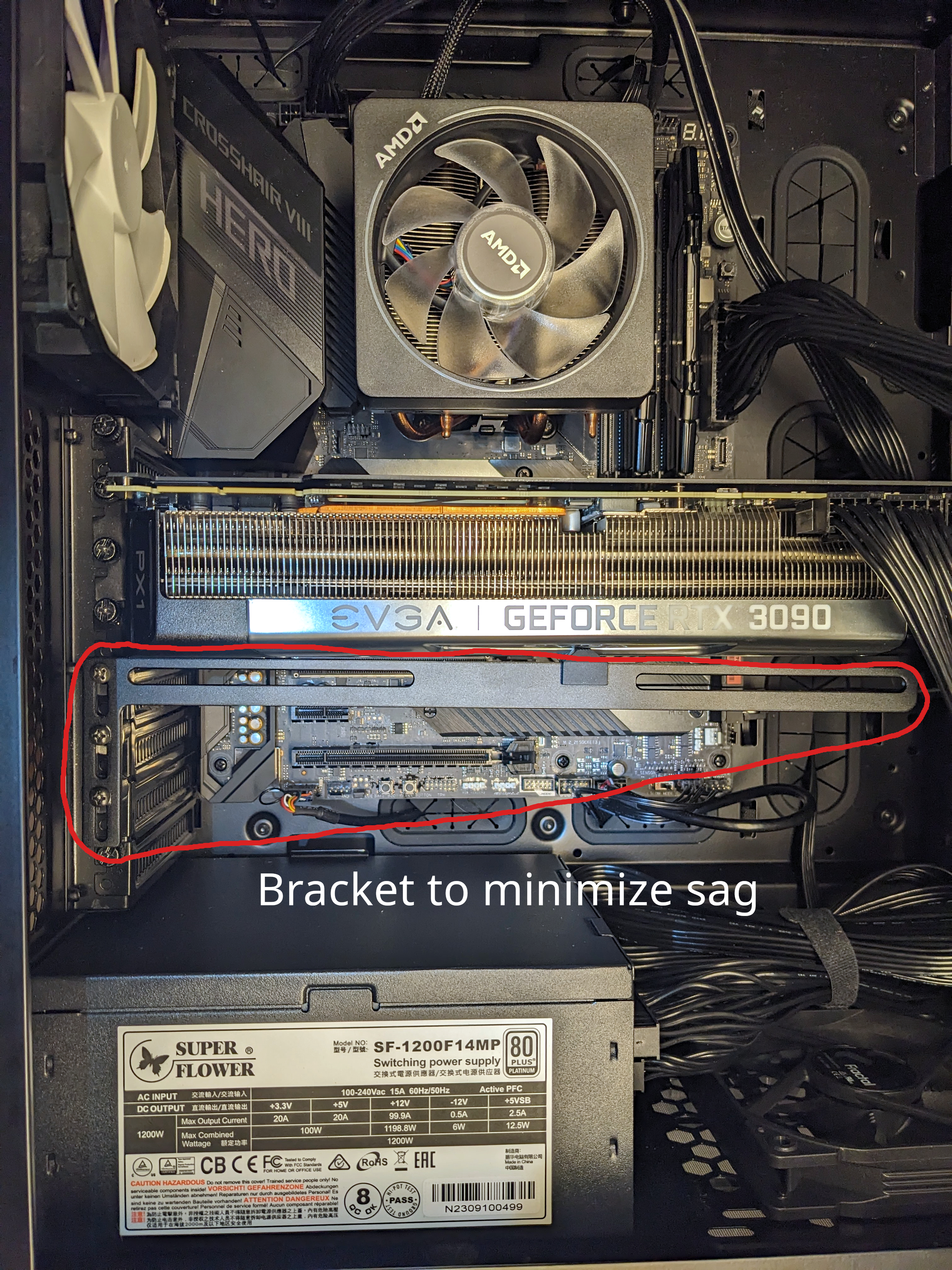 Deep Learning Build with GPU bracket